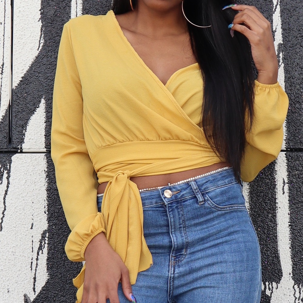 Yellow Wrap Shirt